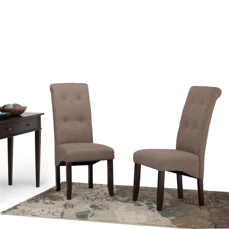 WYNDENHALL Essex Deluxe Tufted Parson Chair (Set of 2) - 18.9"w x 19.3"d x 42.1"h