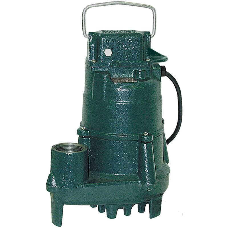 Zoeller 153-0002 115V 1/2 HP 10 Amp Manual Effluent Pump - Green