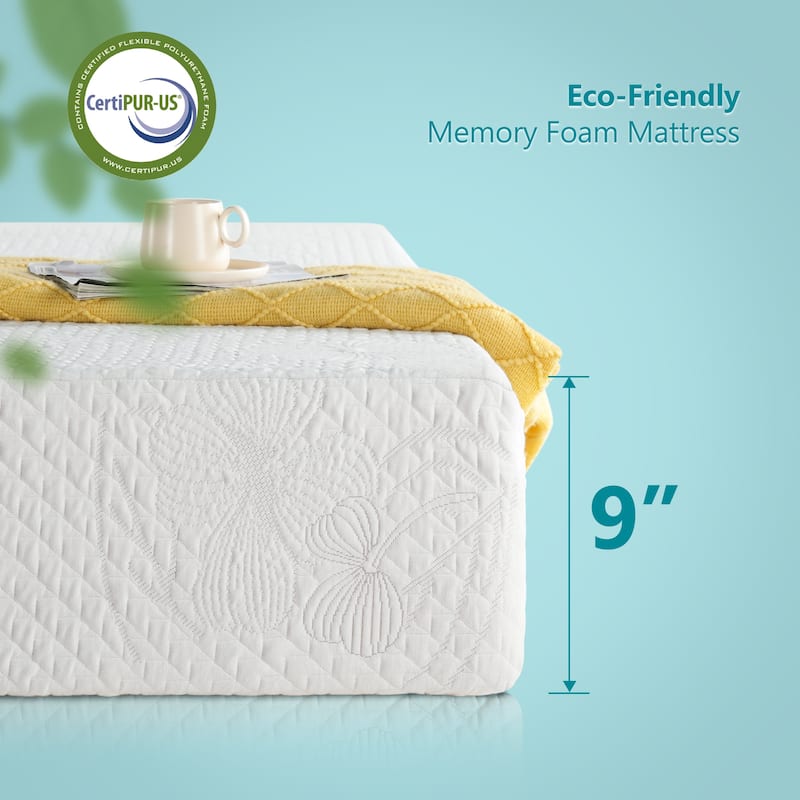 Sleeplanner 9 Inch Comfort Sleep Gel Memory Foam Mattress In a Box
