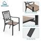 MFSTUDIO 5 Piece Metal Outdoor Patio Dining Set - 1 Square Mesh Table and 4 Textilene Metal Stackable Chairs