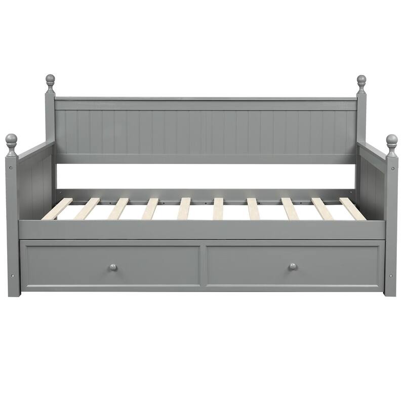 Harper & Bright Designs Twin Size Wood Daybed with Twin Size Trundle