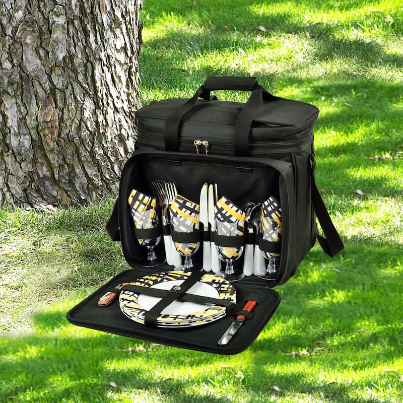 Picnic at Ascot Equipped Cooler Bag for 4 on Wheels