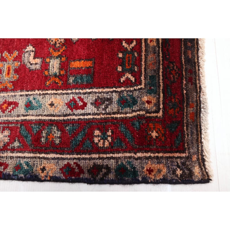 ECARPETGALLERY Hand-knotted Andelz Red Wool Rug - 4'0 x 7'7