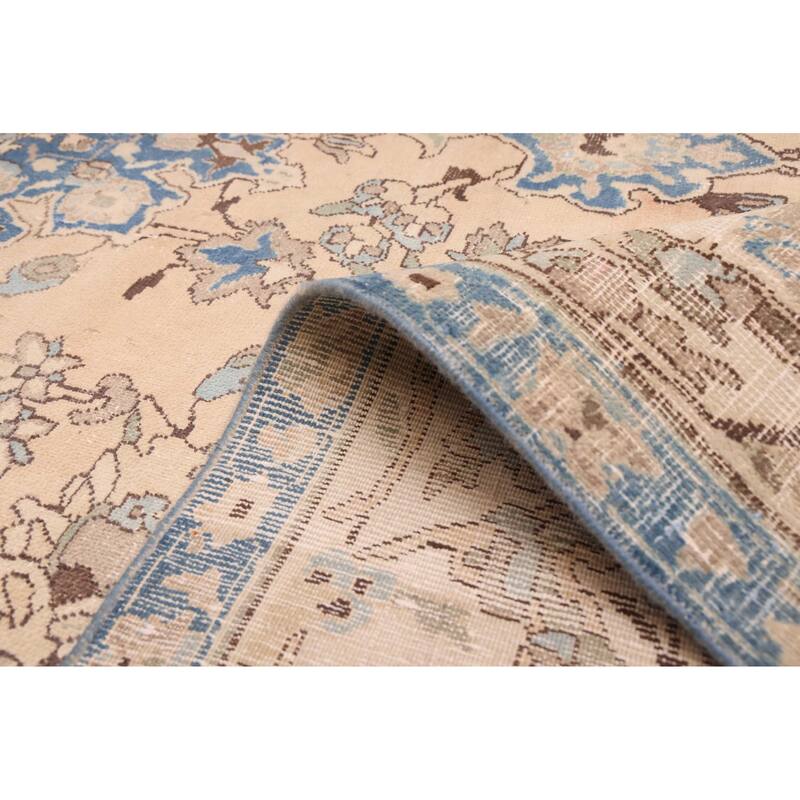 ECARPETGALLERY Hand-knotted Antalya Vintage Beige Wool Rug - 6'7 x 10'10