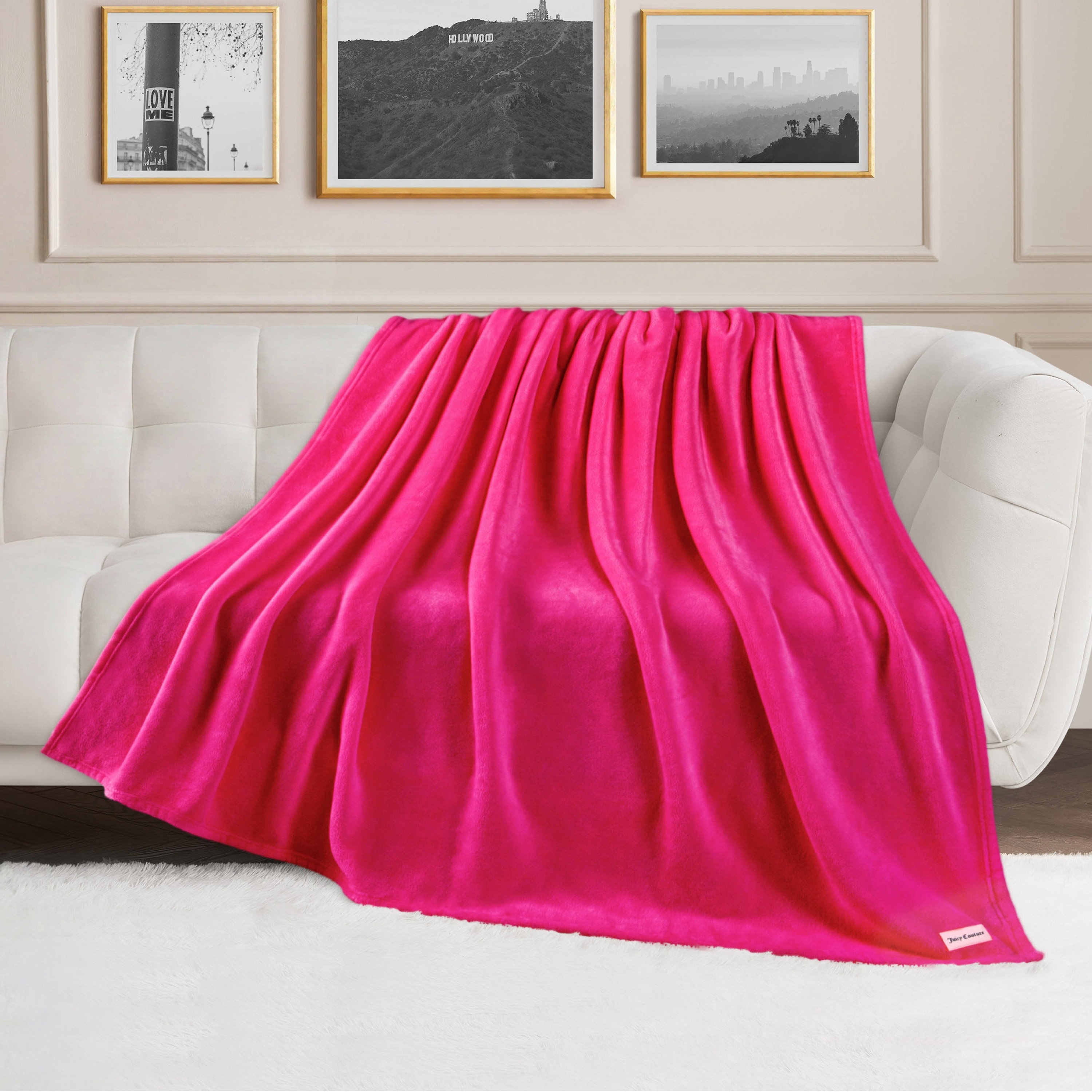 Juicy Couture 60"x70" Plush Throw Blankets