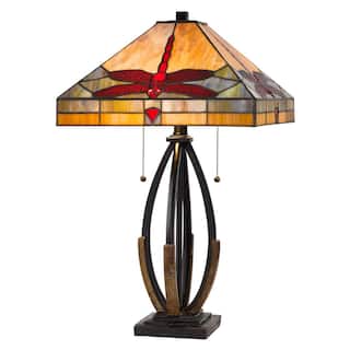 Tiffany Dark Bronze Resin Table Lamp