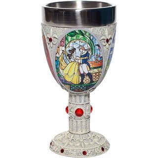 Black Cat Face Jewelled Celtic Carving Stainless Steel Lined Goblet 