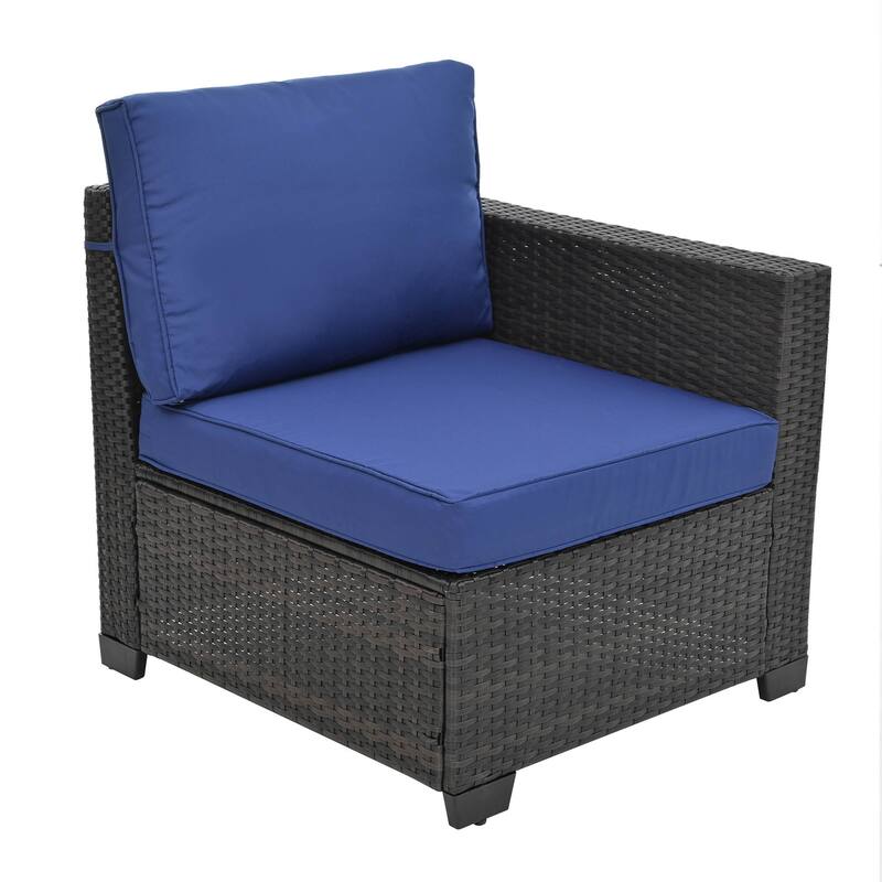 10-Piece Rattan Sectional Sofa Set with Storage Table & Waterproof Cushions
