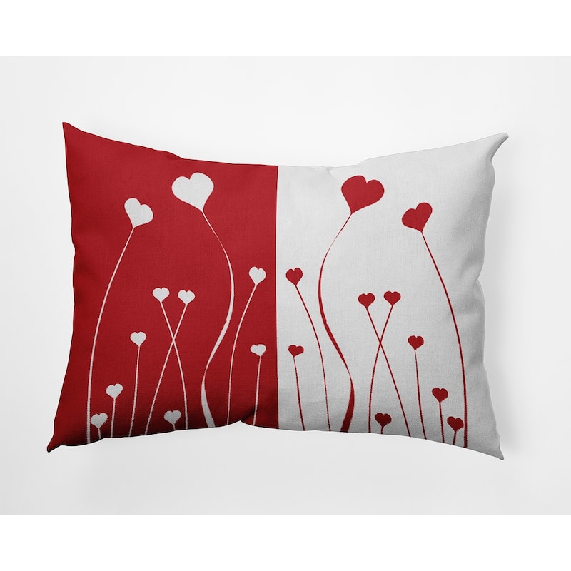 Growing Love Valentines Day Decorative Throw Pillow - 14" x 20" - Buddah