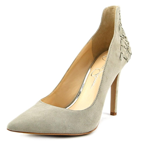 Jessica Simpson Crampell Women Pointed Toe Suede Gray Heels