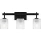 preview thumbnail 1 of 6, Brenthouse 3-Light Matte Black Bath Light