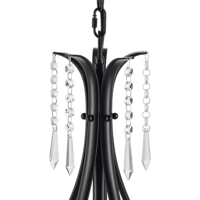 3-Light Dimmable Geometric Teardrop Pendant Chandelier