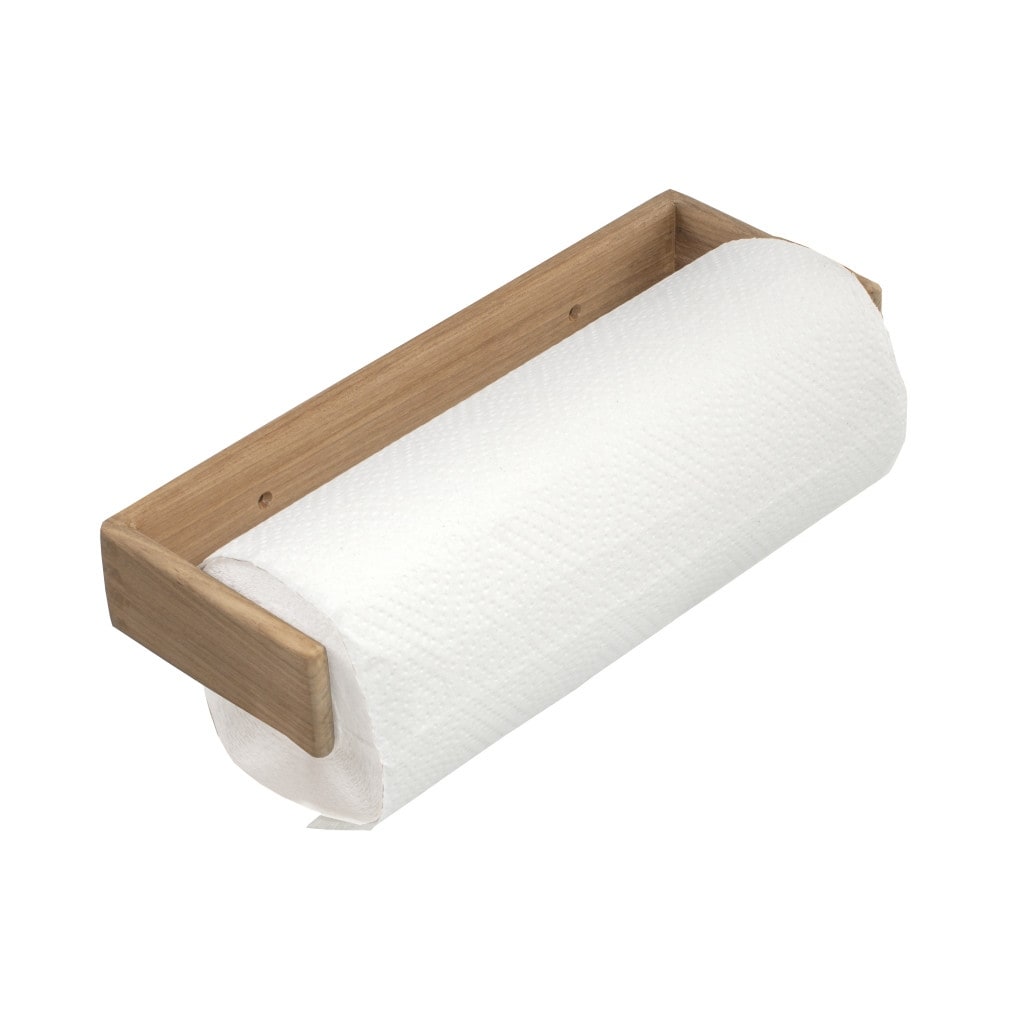 HomeRoots Wall Mounted 12.25 " Wood Paper Towel Holder - 12.25 in. x 1.88 in. x 4.38 in.