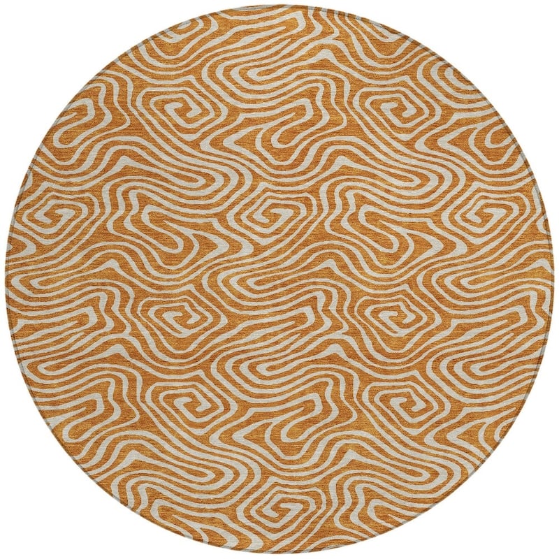 HomeRoots Abstract Transitional Rectangle Outdoor Rug
