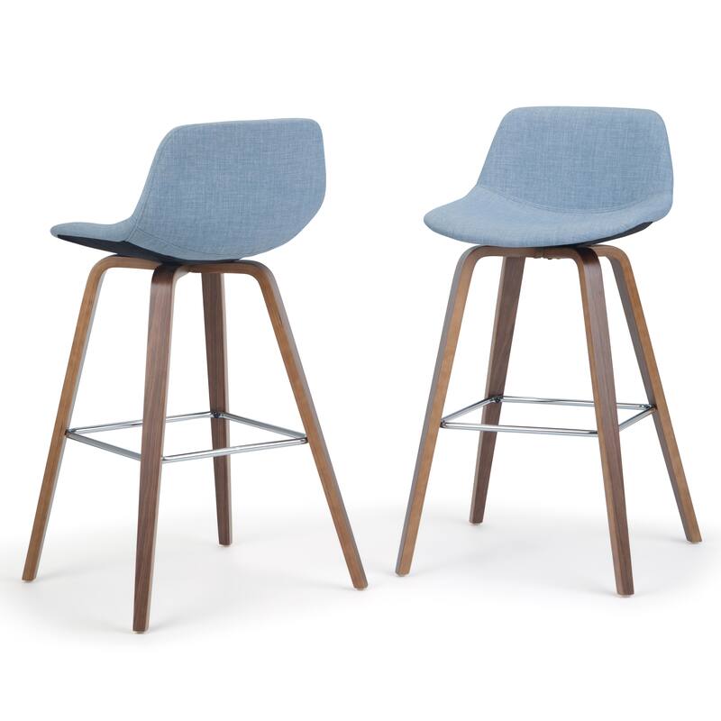 WYNDENHALL Cacey Mid Century Modern Bentwood Counter Height Stool (Set of 2) - 20.7'' x 21.1'' x 36.6