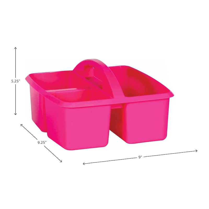 Teacher Created Resources Pink Plastic Storage Caddy, Pack of 6