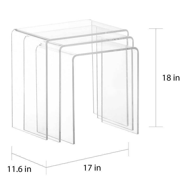 Clear Acrylic Nesting Tables (Set of 3) On Sale Bed Bath & Beyond