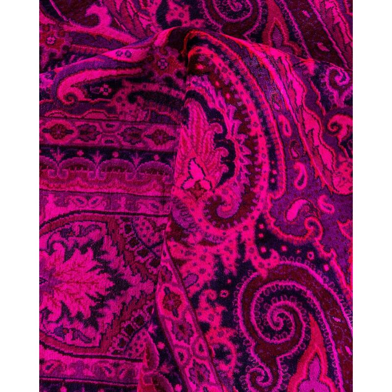 Overdyed, One-of-a-Kind Handmade Area Rug - Pink - 8' 0" x 10' 3"