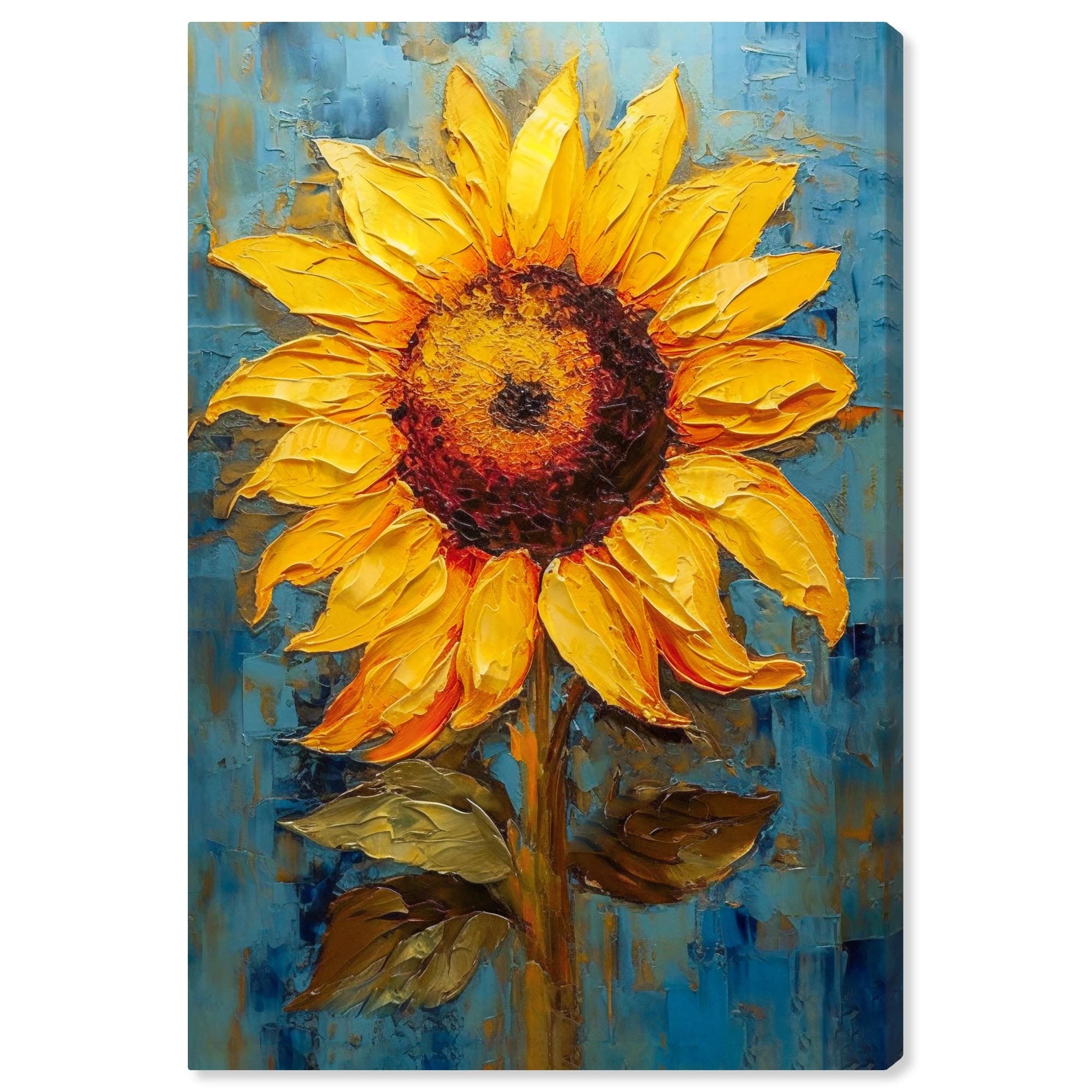 Impressionist Sunflower Canvas Sunflower Art Prints by Art Remedy