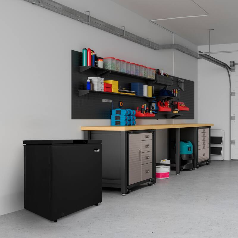 Newair 5 Cu. Ft. Mini Deep Chest Freezer and Refrigerator in Black with Digital Temperature Control and Fast Freeze Mode