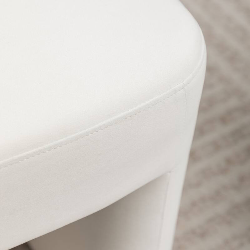 SEYNAR Modern Velvet Upholstered Armless Dining Chair Set of 2