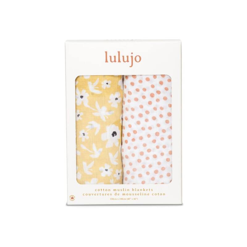 lulujo 2 PK Muslin Swaddling Blankets