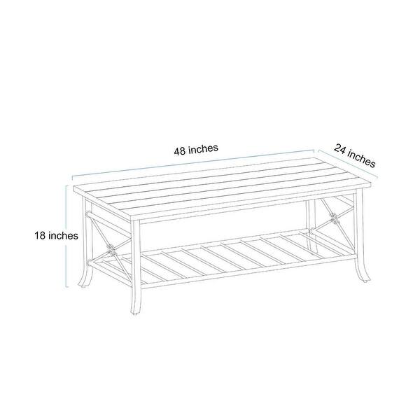 Zarbel Rustic Farmhouse Wood Coffee Table Set Sofa Cocktail Table + 2x