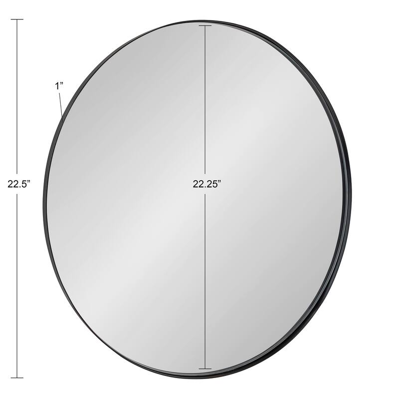Kate and Laurel Rollo Round Framed Wall Mirror