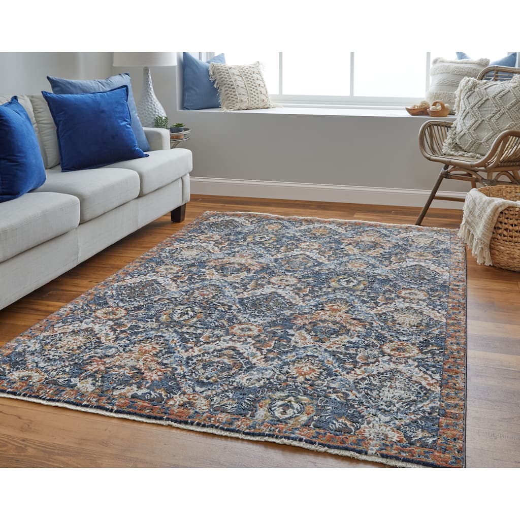 Grand Bazaar Frencess Machine Made Floral & Botanical Transitional Area Rug