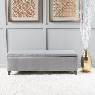 Modern Simple Shape Storage Ottoman Bench-Grey - Bed Bath & Beyond ... - Simple Modern Ottoman And Storage