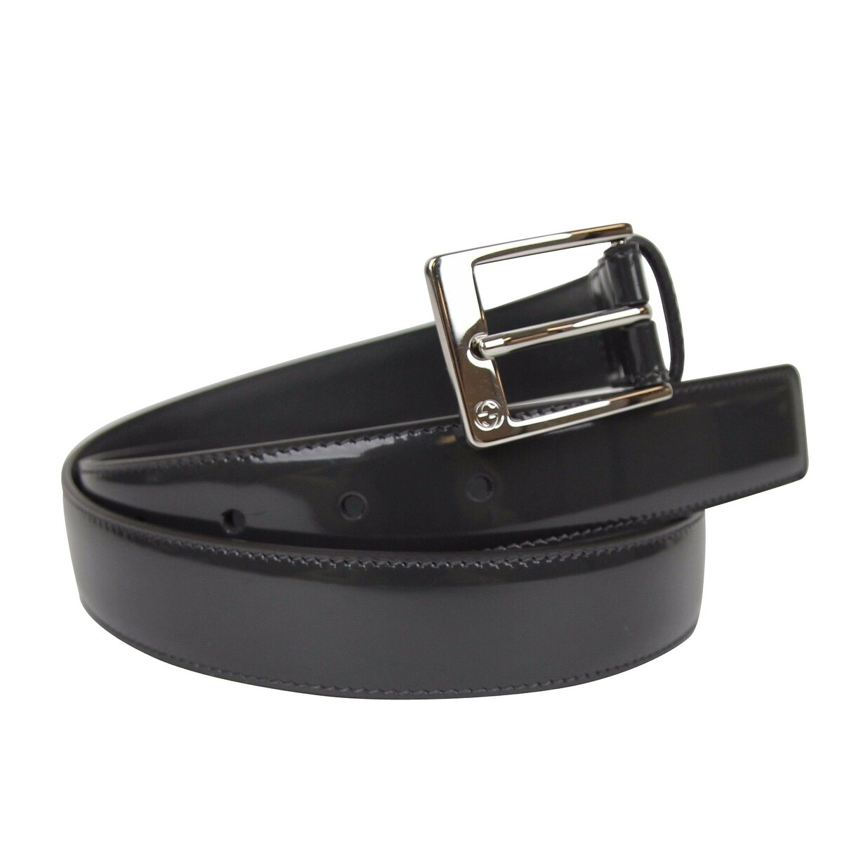leather belt with gg detail