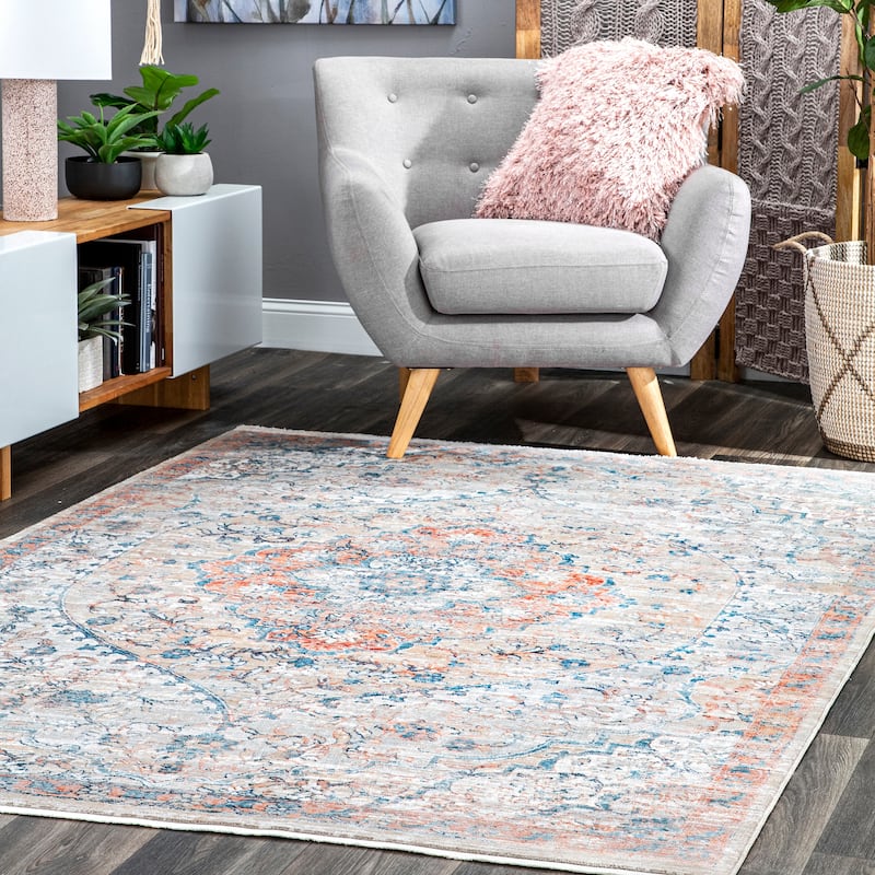 Nuloom Maxine Enshrined Blossom Faded Area Rug - 4' x 6' - Rust - Rectangle