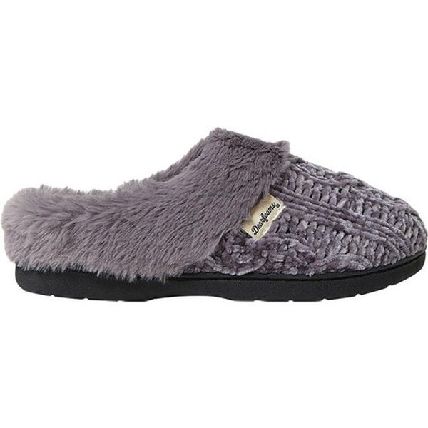 women's dearfoams chenille knit clog slippers