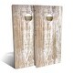preview thumbnail 8 of 6, Rustic White Outdoor Cornhole Board Set All-Weather 2x4 - Include Carrying Case