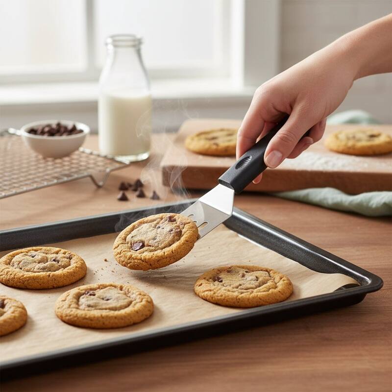 Chef Craft 8.5-Inch Select Stainless Steel Mini Slotted Cookie Spatula