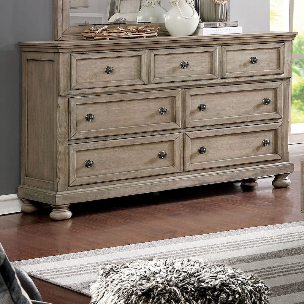 Nahkohe Transitional Grey 56-inch Wide 7-Drawer Solid Wood Dresser by Furniture of America