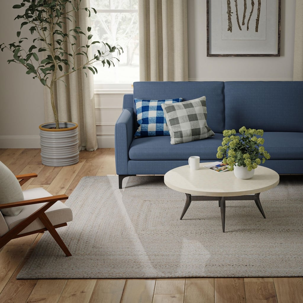 Alora Decor Breeze Hand Woven Geometric Solid Color Rug