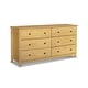 preview thumbnail 15 of 20, Grain Wood Furniture Shaker-style 6-drawer Solid Wood Dresser