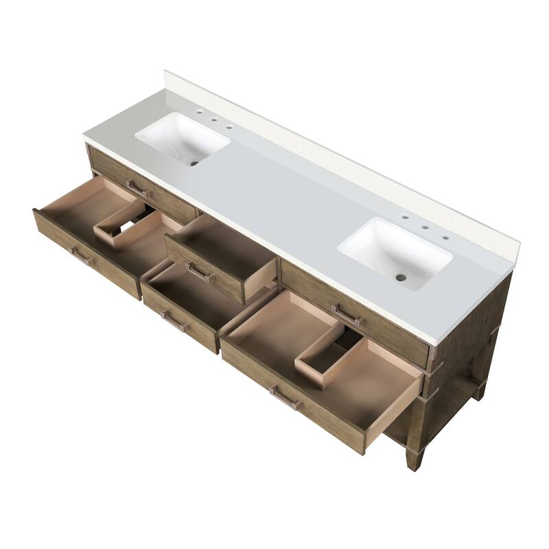 Norwalk 60 in W x 22 in D Black Oak Double Bath Vanity and Cultured Marble Top