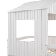 preview thumbnail 23 of 23, Twin Over Twin Bunk Bed with Slide and Ladder, Playhouse Bedframe with House Roof, Window and Safety Guardrails for Kids/Bedroom