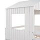 preview thumbnail 15 of 23, Twin Over Twin Loft Bunk Bed Playhouse Bedframe with Slide and Roof