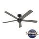 preview thumbnail 2 of 10, Hunter 52" Burton Outdoor Ceiling Fan and Wall Control - Farmhouse, Industrial, Transitional - Damp Rated - Exclusive SureSpeed!