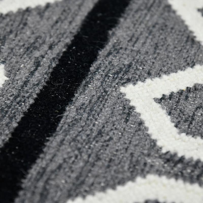 The Curated Nomad Southwestern Gray Flatweave Area Rug