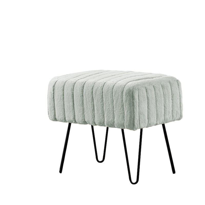 Serenta SuperMink Fauxfur Ottoman Bench