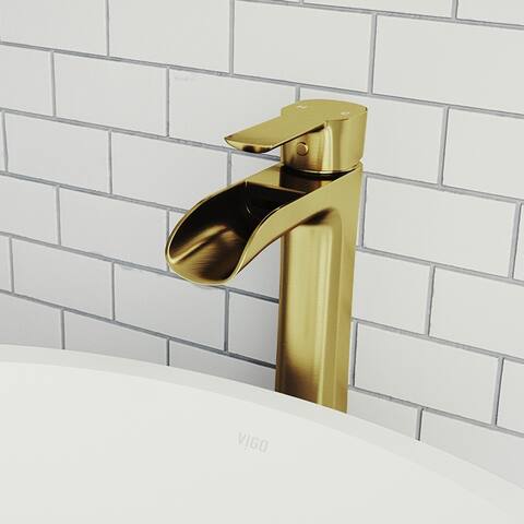VIGO Niko Single-Handle Single Hole Bathroom Vessel Sink Faucet