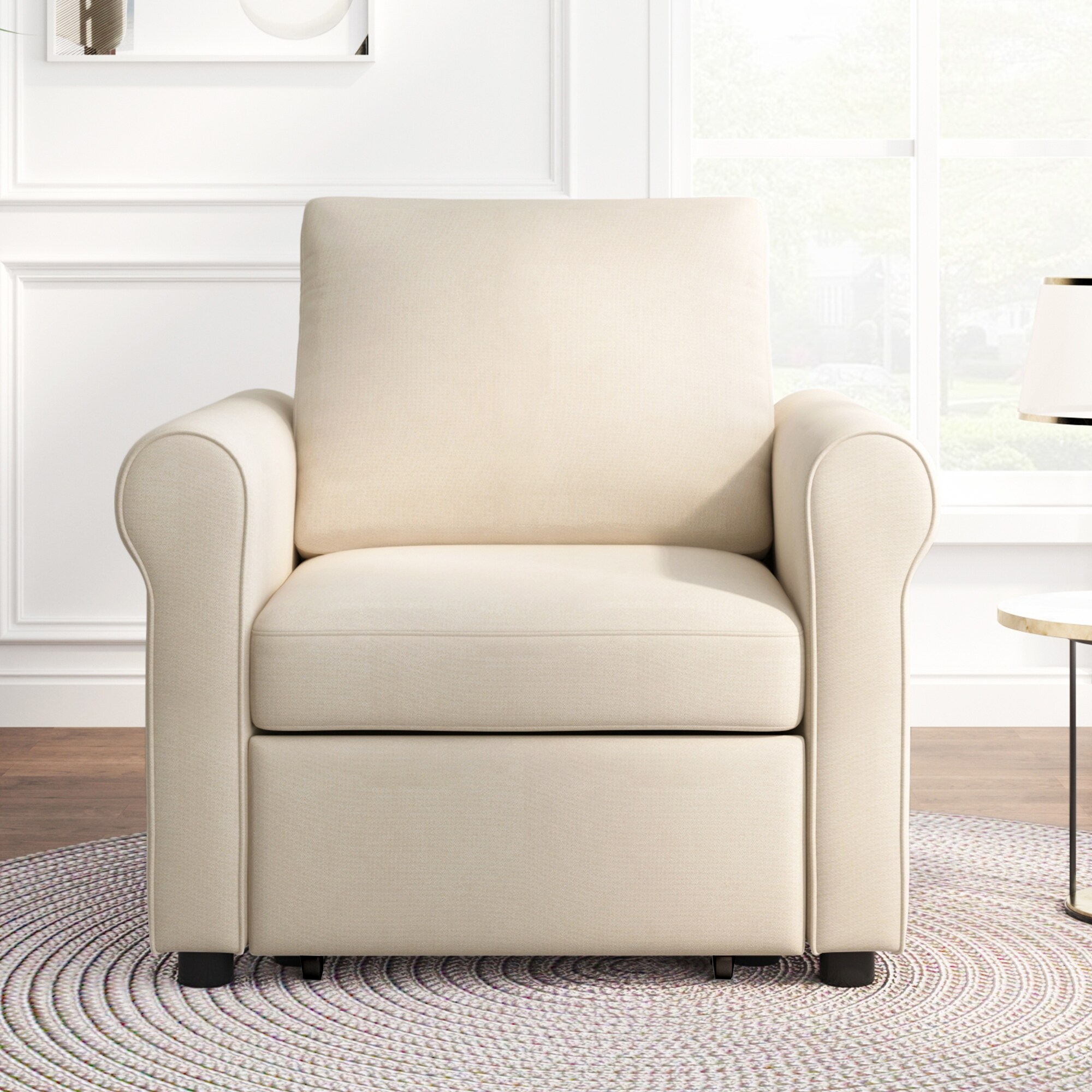 Swivel best sale convertible chair