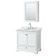 Option White / White Carrara Marble Top / Polished Chrome