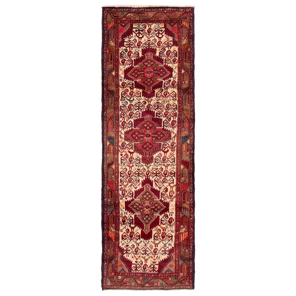 ECARPETGALLERY Hand-knotted Andelz Cream Wool Rug - 2'11 x 8'8