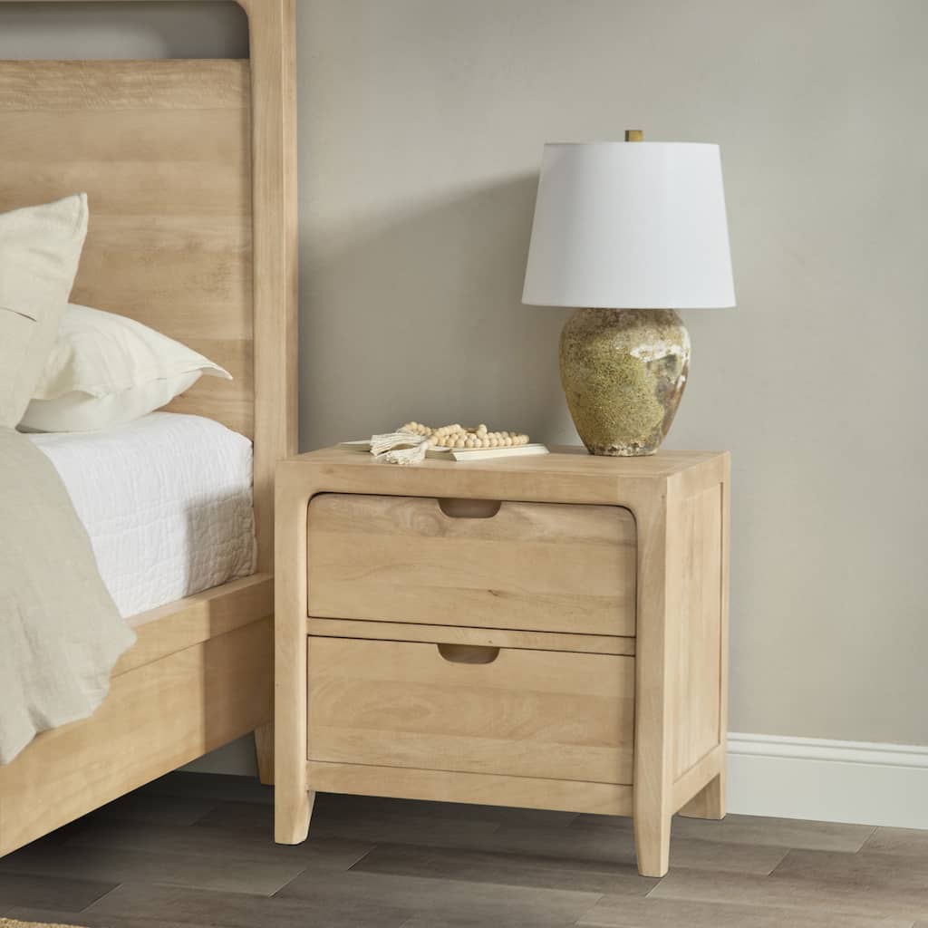 Classic Home Laguna 2-Drawer Mango Wood Nightstand