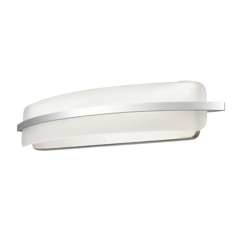Curvato 16-inch Wide LED Vanity Light in Polished Chrome